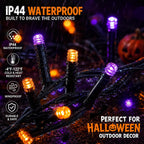 Dazzle Bright HB-300COI 100-Foot 300-LED Halloween String Lights – 300 LED, Purple & Orange – Purple & Orange / 300 LED – product detail