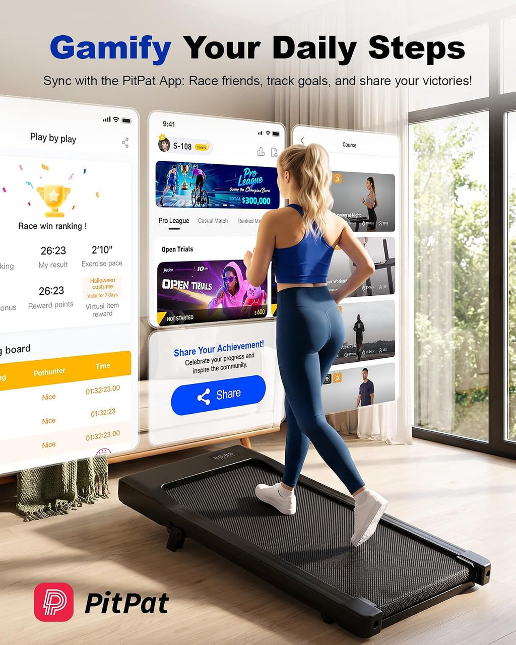 MJWW AA Under-Desk Walking Treadmill – Charcoal Black – product detail