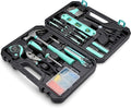 Amazon Basics 142-Piece Household Tool Kit with Storage Case – Turquoise