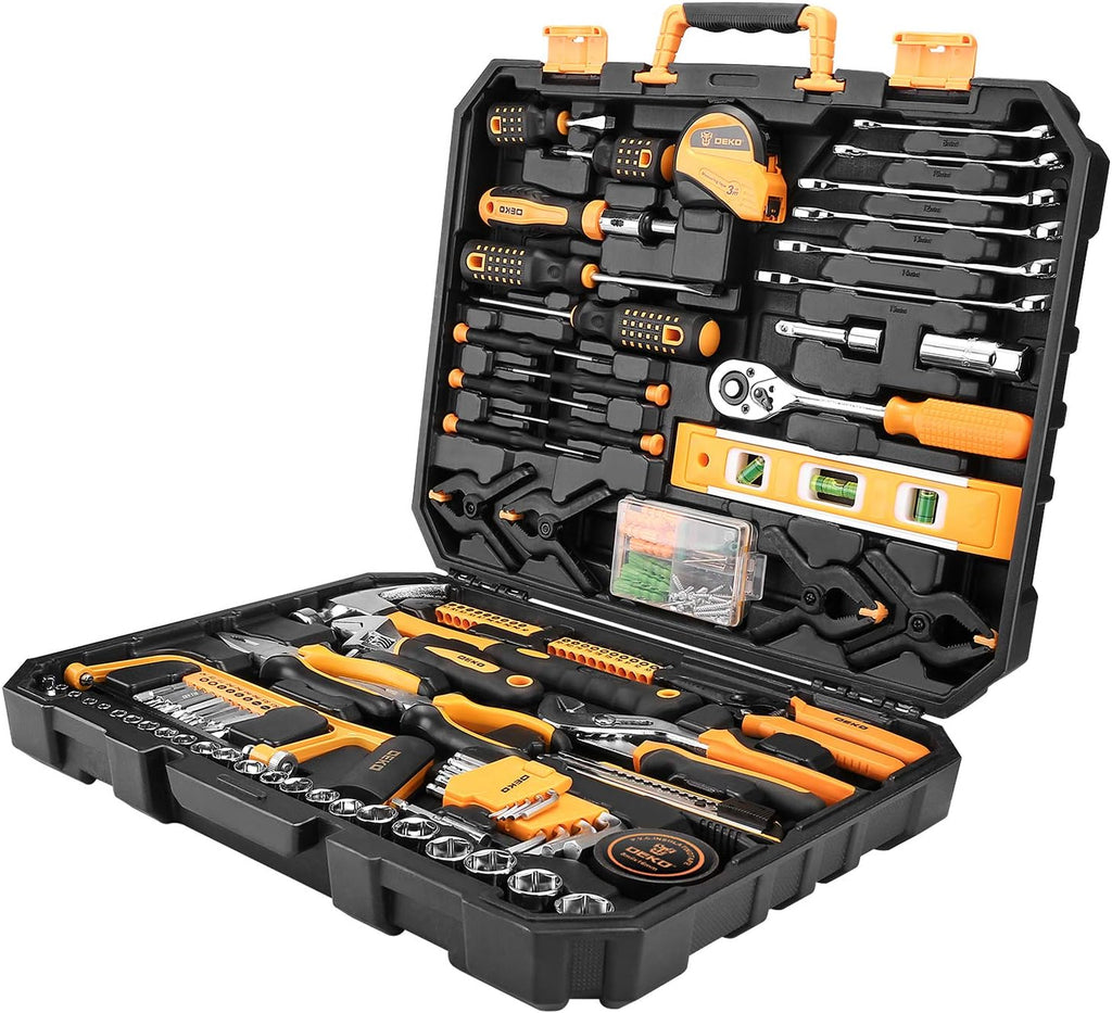 DEKOPRO ET00654 228-Piece Mechanics and Household Tool Set – 228 PCS, Yellow – Yellow / ‎228 PCS – product detail
