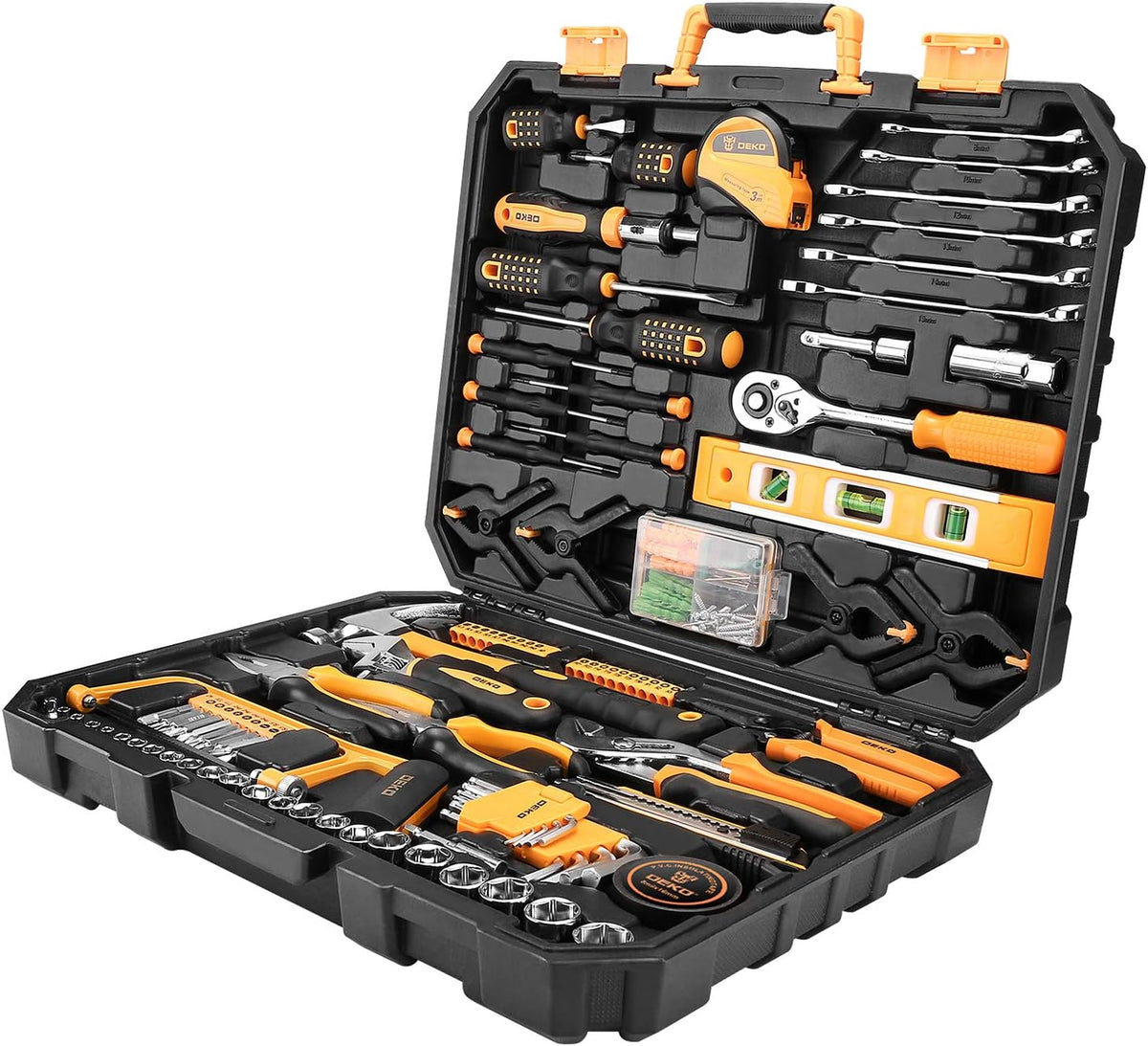 DEKOPRO ET00654 228-Piece Mechanics and Household Tool Set – 228 PCS, Yellow – Yellow / ‎228 PCS – product detail