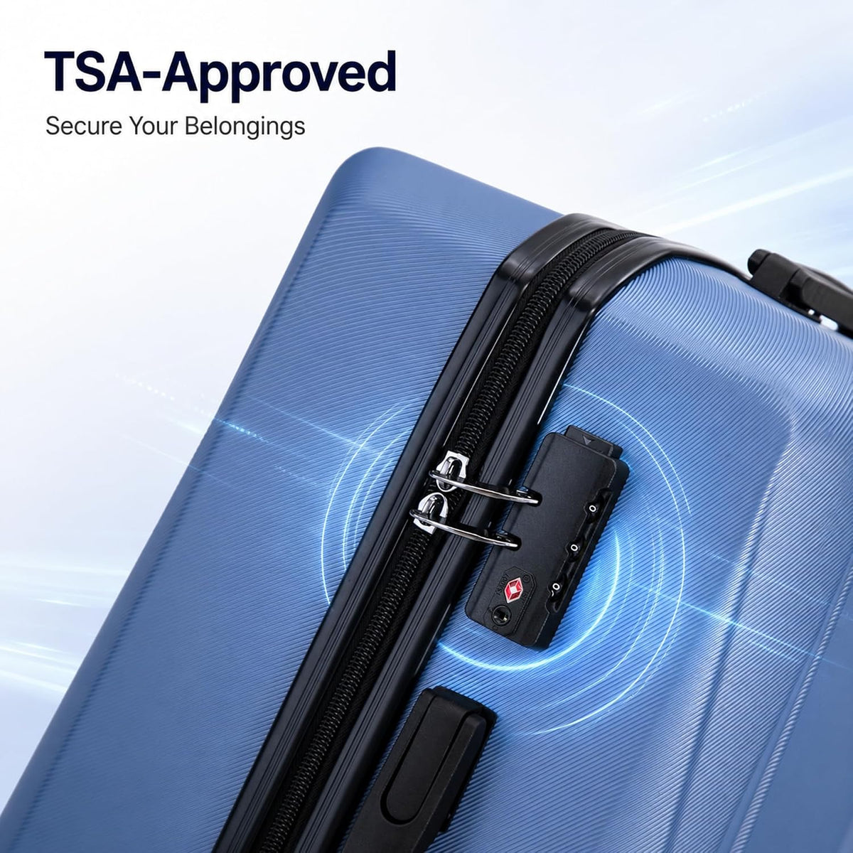 CONCEPTEN C3-ABS5PCS-BU Hardside Luggage Set – 5PCS, Blue – Blue / 5PCS – product detail