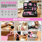 DEKOPRO 94-Piece Household Hand Tool Kit – Pink – product detail