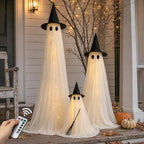 HAPPYCLUB 20260521001 3-Piece Lighted Halloween Ghost Family Set
