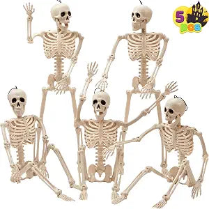 JOYIN 15668 5-Pack 16-Inch Posable Halloween Skeletons – Original