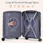 Sweetcrispy T-2LG-20BU-1 Carry-On Suitcase – 20 Inch, Blue – Blue / 20 Inch – product detail
