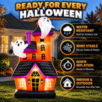 Bajree 6-Foot Halloween Haunted House & Ghosts Inflatable – Multicolor – product detail