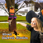 Bswalf 44-Inch Crashing Witch Halloween Tree Decoration – Orange(44 Inch) – product detail