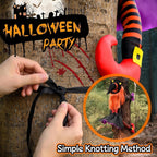 Bswalf 44-Inch Crashing Witch Halloween Tree Decoration – Orange(44 Inch) – product detail