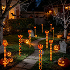 Viewpick VPK-74 6-Pack Solar Pumpkin Chain Stake Lights – Orange – product detail