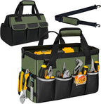 NECKORY QI-065 Wide-Mouth Tool Bag with Shoulder Strap – M, Army Green & Black