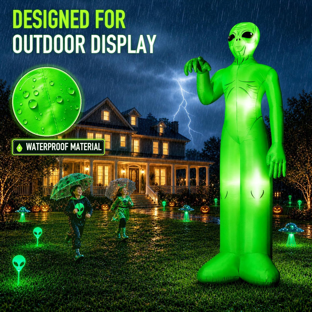 zukakii QM-WS-026 12-Foot Halloween Alien Inflatable – green – product detail