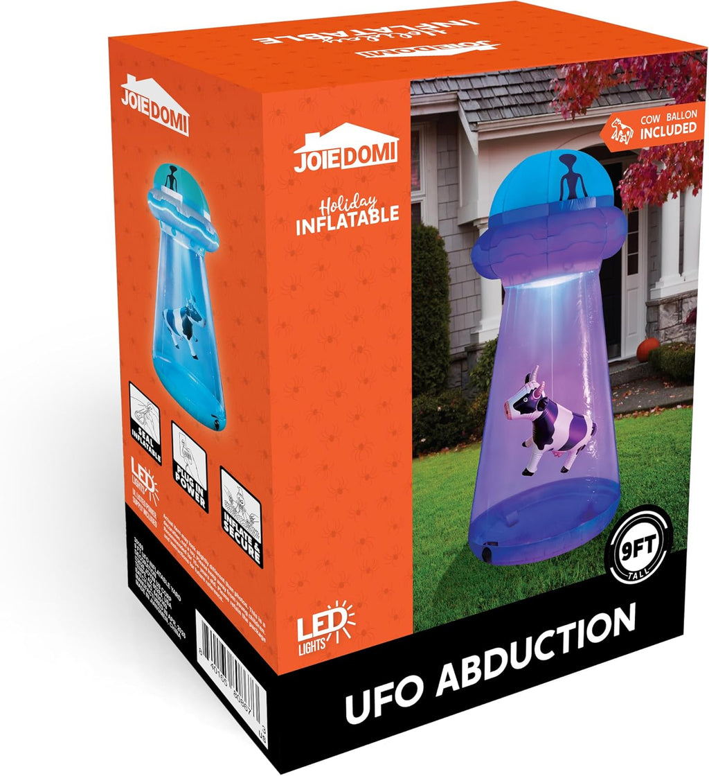 Joiedomi 9-Foot Halloween UFO & Alien Inflatable – Blue – product detail