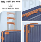 Cobens HLG-5PCS-PorscheBlue Luggage Set – 5 Piece Sets (20/24/28/DB/TB), Blue – Blue / 5 Piece Sets (20/24/28/DB/TB) – product detail