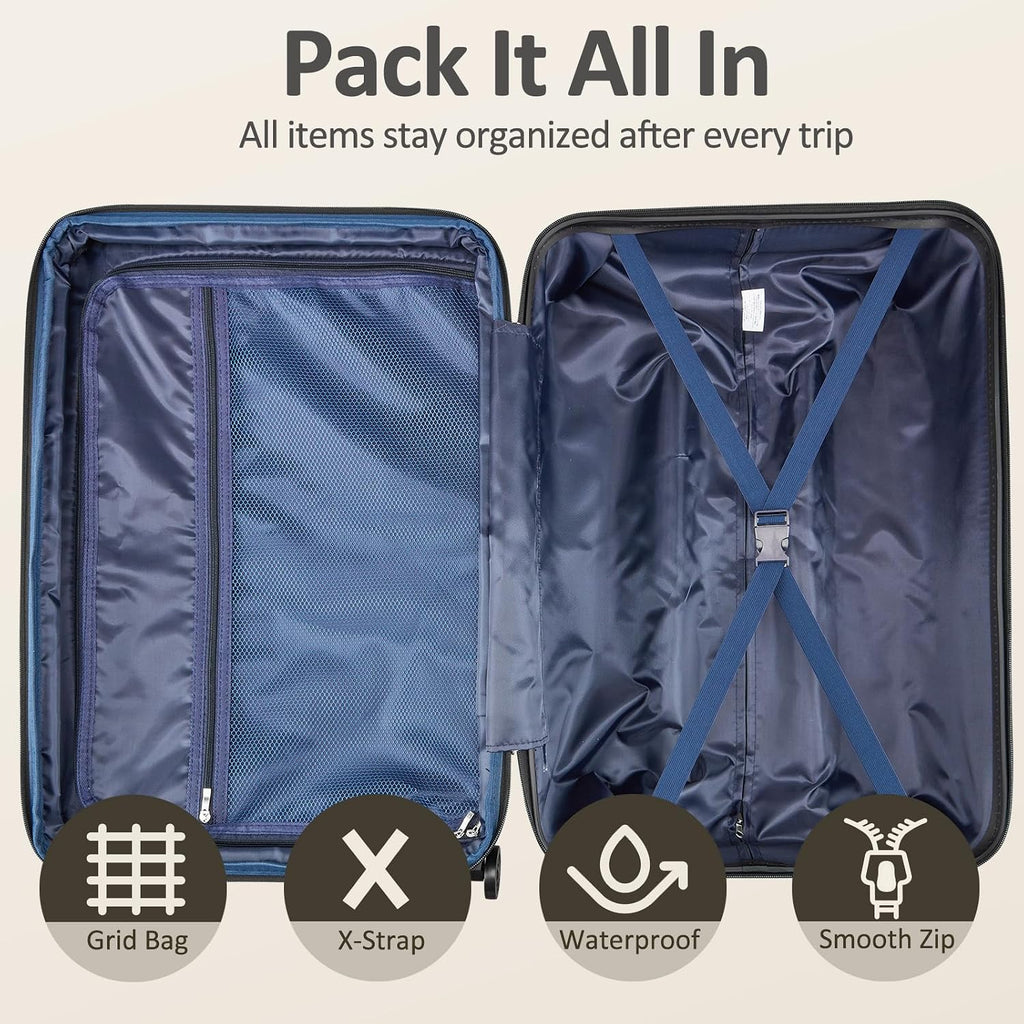 VIVIcity HW-BaoWen-20in Carry-On Suitcase – S (20 In Carry-on), Leopard Print – Leopard Print / S (20 In Carry-on) – product detail