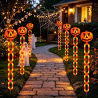 Viewpick VPK-74 6-Pack Solar Pumpkin Chain Stake Lights – Orange – product detail