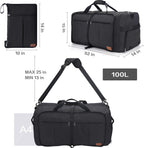 Urtala Foldable Travel Duffel Bag – 100L, Black – Black / 100L – product detail