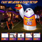 fotako QM-WS-038 5-Foot Halloween Slam-Dunk Ghost Inflatable – white – product detail