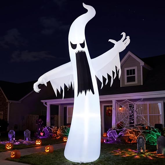 Joiedomi 30009 12-Foot Halloween Ghost Inflatable – White