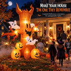 IHGYT HY-QQ26016 8-Foot Halloween Ghost Tree & Pumpkin & Tombstone Inflatable – Ghost Tree – product detail