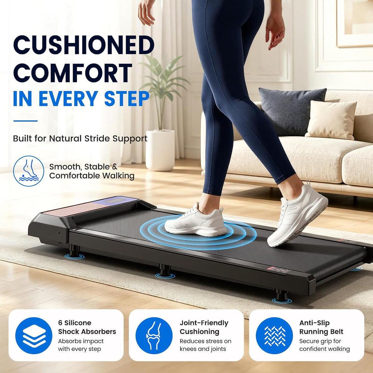 KibyBte 1 Under-Desk Walking Treadmill – Black – product detail