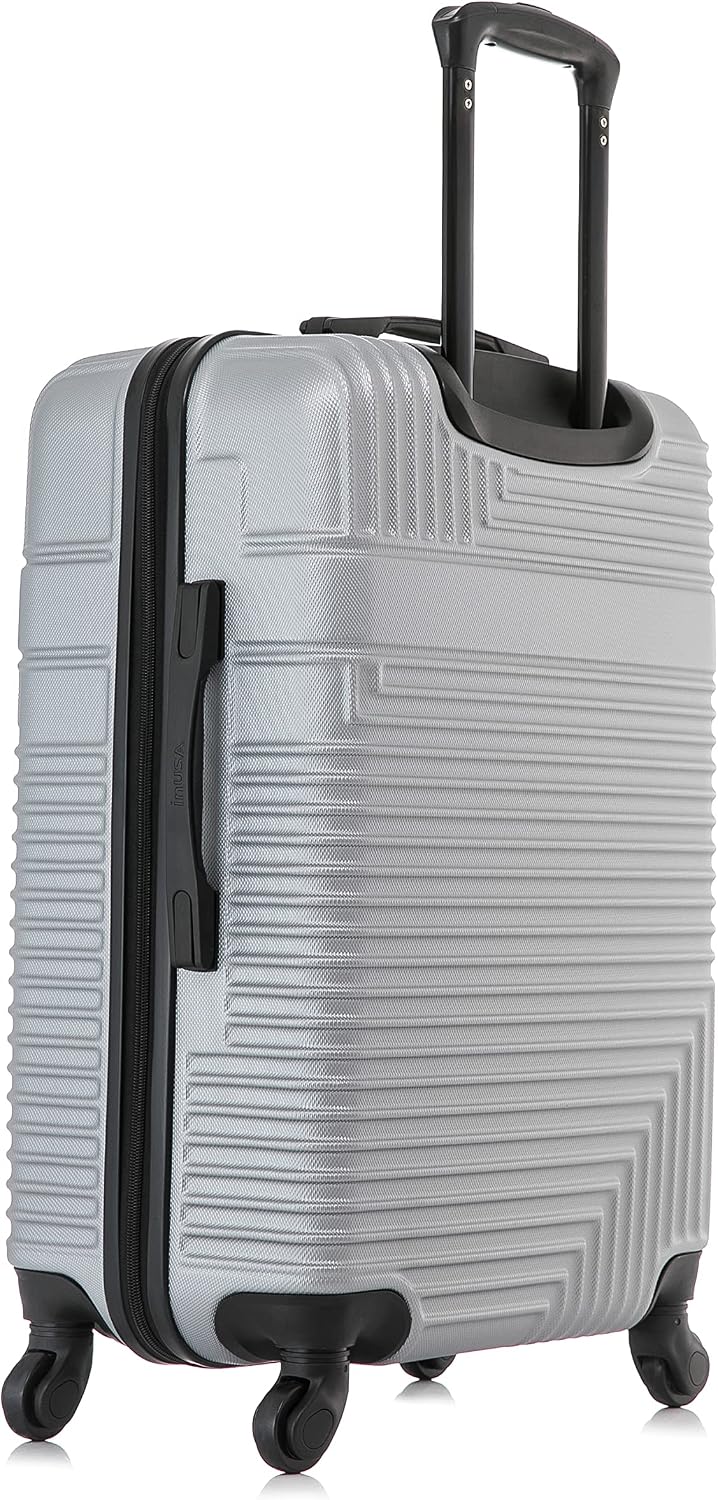 InUSA IURES00M-SIL Hardside Suitcase – 24 Inch, Silver – Silver / 24 Inch – product detail