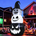 GIFTFIND 10091 7.6-Foot Halloween Pumpkin & Ghost Inflatable – Stacked Pumpkins