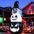 GIFTFIND 10091 7.6-Foot Halloween Pumpkin & Ghost Inflatable – Stacked Pumpkins
