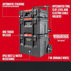 CRAFTSMAN CMST60420 VERSASTACK XL Rolling Storage Tower with Adapter – Black, Red – product detail