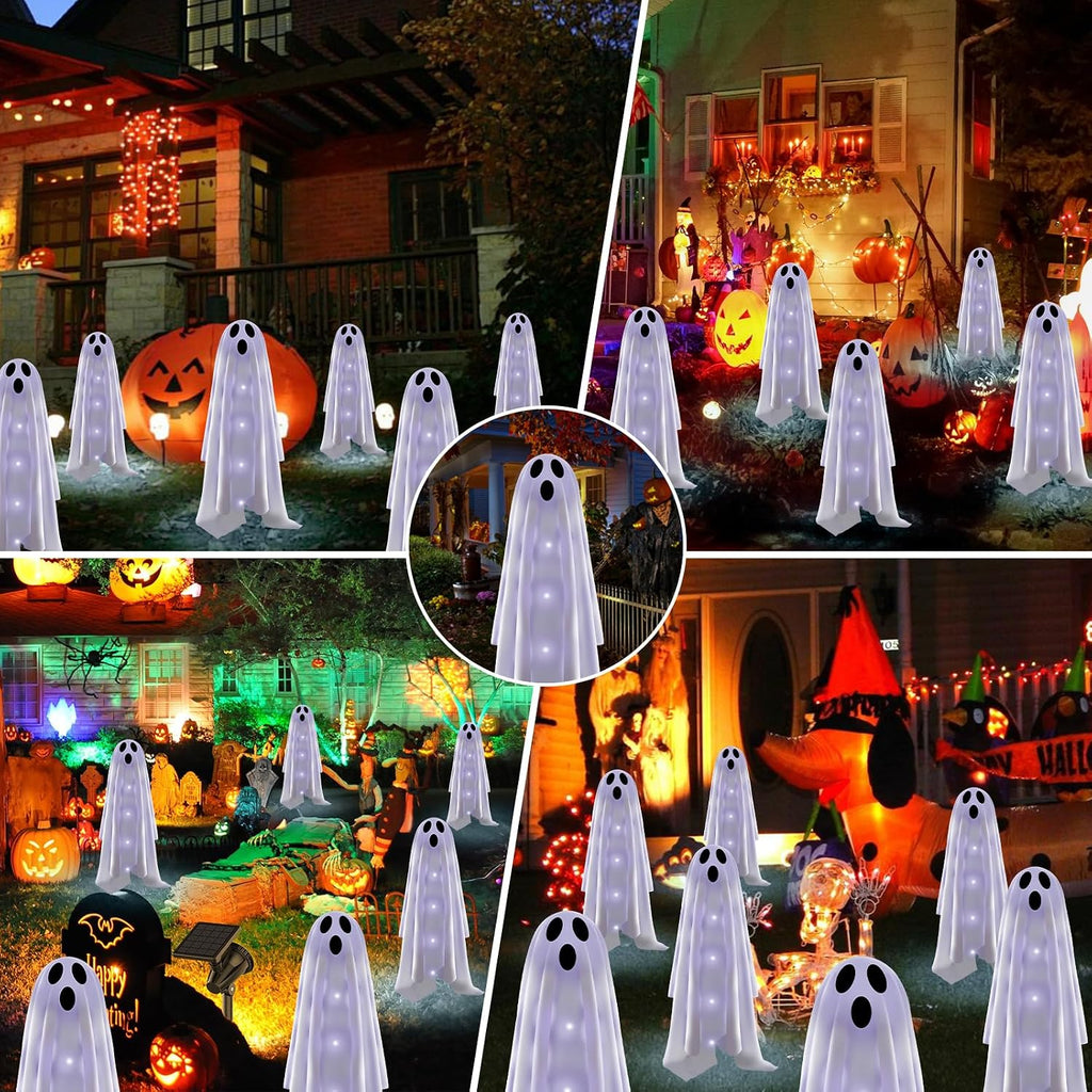 Betrihyes BTBGCW01 6-Pack Solar Halloween Ghost Path Lights – Cold White – product detail