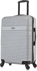 InUSA IURES00M-SIL Hardside Suitcase – 24 Inch, Silver