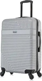 InUSA IURES00M-SIL Hardside Suitcase – 24 Inch, Silver