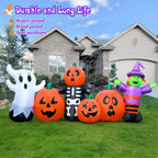 FunFanso HL22052-240 8-Foot Halloween Pumpkin & Witch & Ghost Inflatable – 8FT Ghost Witch, Multicolor – 8FT Ghost Witch / Multicolor – product detail