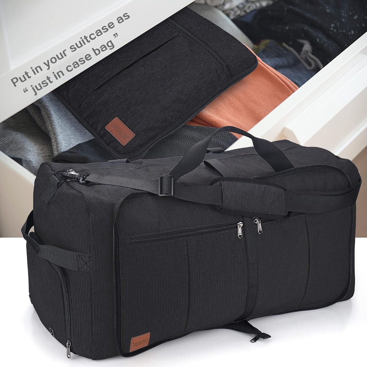 Urtala Foldable Travel Duffel Bag – 100L, Black – Black / 100L – product detail