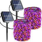 Joomer 2-Pack 240-LED Halloween Solar String Lights – 2*120LED, Orange+Purple