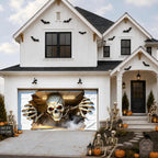 Allotall 001 16-by-7-Foot Halloween Skeleton Garage Door Banner – 16 × 7 ft – 3D Skull 1 / 16 × 7 ft – product detail