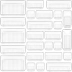 Vtopmart Clear Drawer Organizer Trays, 25-Pack