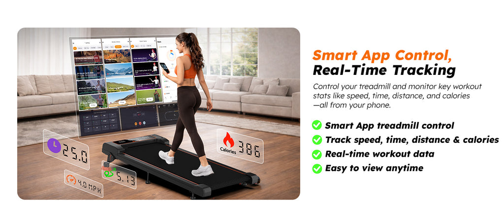 Rockare Walking Treadmill – Black – product detail