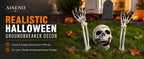 AISENO 3-Piece Halloween Skeleton Groundbreaker Stake Set – Gray – product detail