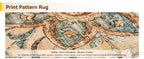 RELEANY Vintage Floral Area Rug, Brick/Brown/Green, 8 x 10 ft