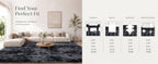 PLHXFR Shag Area Rug, Tie-Dyed Dark Grey, 8 x 10 ft