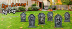 KLYRO 6-Pack 17-Inch Printed Halloween Tombstone Yard Signs – 17 Inch, Black – Black / 17 Inch – product detail