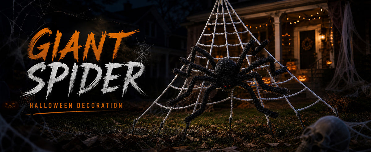 Land Guard WSJ-SJWZZ 236-Inch Halloween Web & 70-Inch Spider Set – 236 inches, White, Black – 236 inches / White, Black – product detail