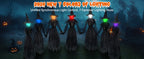 Jibeufi Hlw-witch-3pcs 3-Pack 4.9-Foot Lighted Halloween Witch Stakes – black – product detail