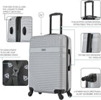 InUSA IURES00M-SIL Hardside Suitcase – 24 Inch, Silver – Silver / 24 Inch – product detail