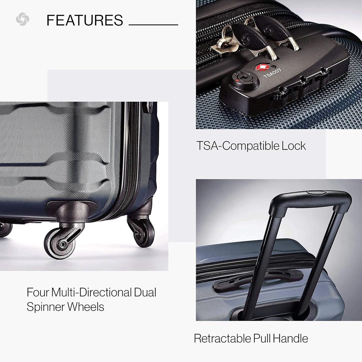 Samsonite 68308-2824 Hardside Carry-On Suitcase – Carry-On 20-Inch, Teal – Teal / Carry-On 20-Inch – product detail