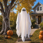 JOROMIT 01 Lighted Hanging Halloween Ghost Swing Decoration – White – product detail