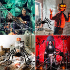 BOSONER Halloween Spider & Web Decoration Set – 4.1FT, Black – 4.1FT / Black – product detail