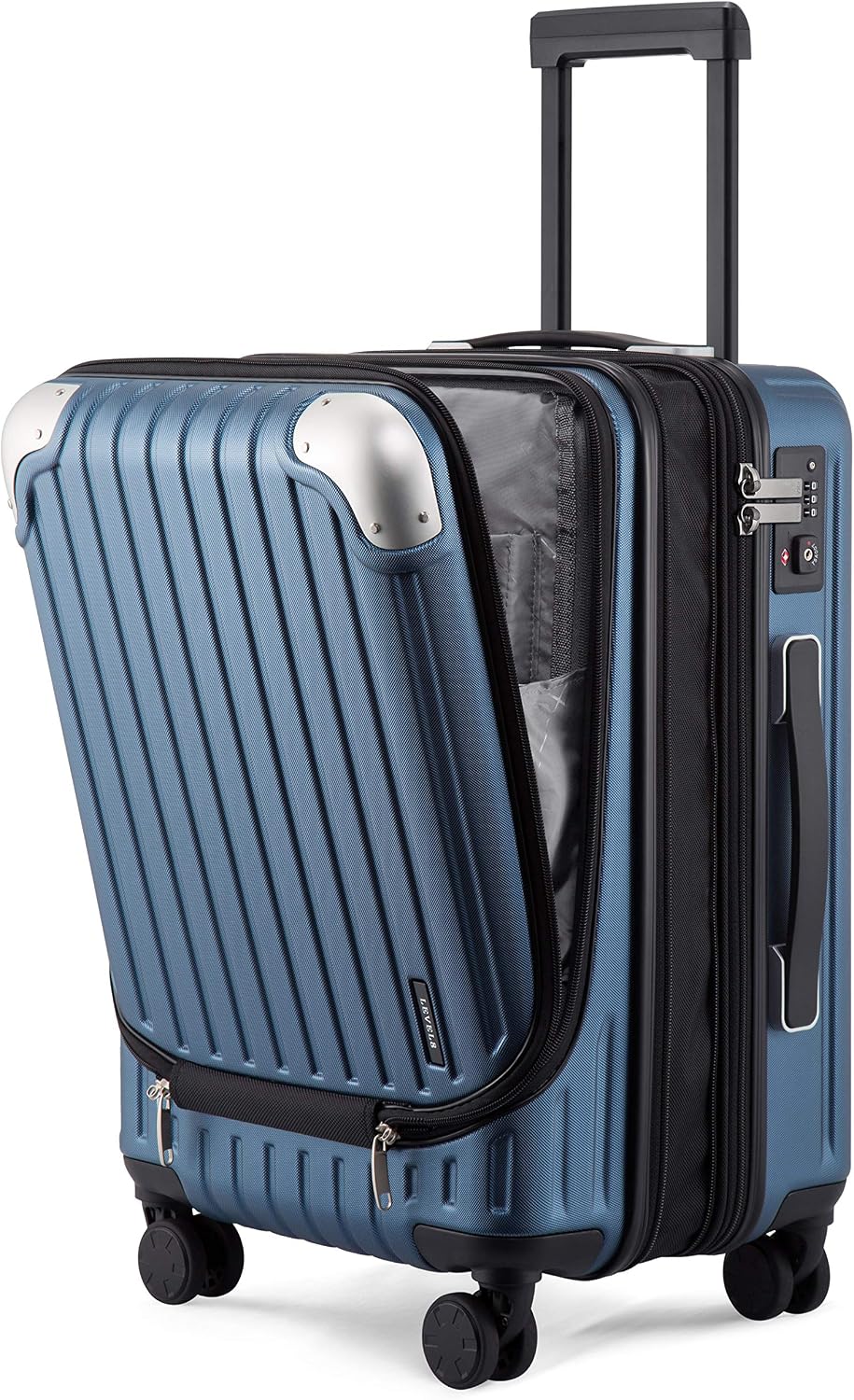 LEVEL8 LA-6576-06T00 Carry-On Suitcase – 20 Inch - Expandable, Blue