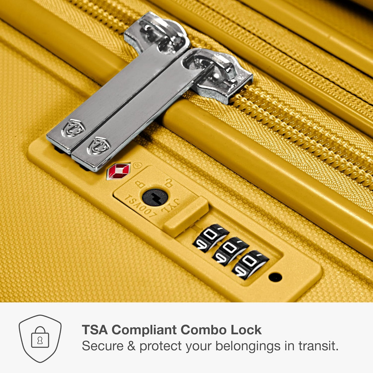 Traveler's Choice TC09157Y26 Hardside Suitcase – 27-Inch Medium, Yellow – Yellow / 27-Inch Medium – product detail